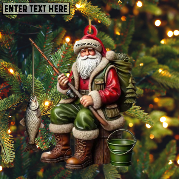 Maxcorners Custom Fishing Ornament for Anglers, Personalized Christmas Decor