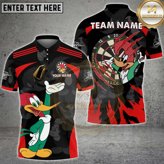 Maxcorners Woodpecker Darts Claw Attack Design Multicolor Options Personalized Name, Team Name 3D Shirt For Scott