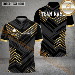 Maxcorners Golf Premium Line Customized Name, Team Name 3D Shirts (4 Colors)