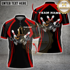 Maxcorners Bowling Wild West Gunslinger Multicolor Customized Name, Team Name 3D Shirt