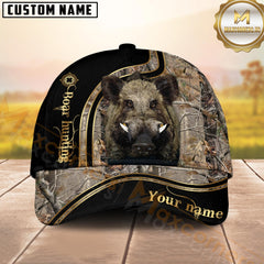 Maxcorners Deer Hunting Full Body Buck Camo Forest Pattern Personalized Name 3D Cap (6 Options)