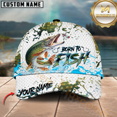 Maxcorners Sport Fishing Dynamic Pike Jump Personalized Name 3D Cap