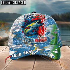 Maxcorners Tuna Live Free Fish Hard Design Personalized Name 3D Cap