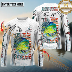 Maxcorners Saltwater Fishing Aggressive Splash Design Personalized Name, Team Name 3D Long Sleeve Shirt
