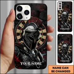 Maxcorners Darts Medieval Gladiator Helmet Premium Personalized Name Phone Case