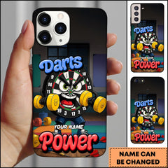 Maxcorners Darts Power Gym Character Personalized Name Phone Case