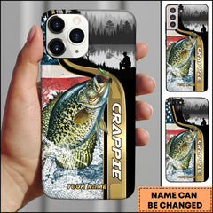 Maxcorners Crappie Fishing Outdoor Lake Scene Personalized Name Phone Case