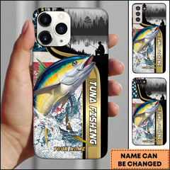 Maxcorners Tuna Fishing Outdoor Lake Scene Personalized Name Phone Case