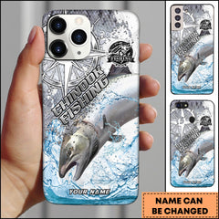 Maxcorners Chinook Fishing Scale Pattern Splash Art Personalized Name 3D Phone Case