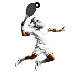 Maxcorners Santa Tennis Player Ornament, Unique Christmas Gift for Tennis Fans, Acrylic Ornament, Christmas Decor