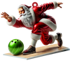 Maxcorners Santa Bowling, Personalize Bowling Ornament, Christmas Gift For Bowling Lovers