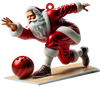 Maxcorners Santa Bowling, Personalize Bowling Ornament, Christmas Gift For Bowling Lovers