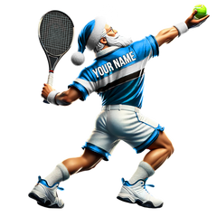 Maxcorners Santa Tennis Acrylic Ornament, Gift for Tennis Players, Christmas Decor, Tree Decoration