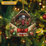 Maxcorners Hunting Christmas Gifts Envelope Personalized Name Ornament (6 Options)