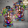 Maxcorners Bowling Funny Graffiti Monkey Splash Art Multi Options Personalized Name, Team Name Unisex 3D Shirt (4 Colors)