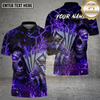 Maxcorners Poker Lightning Skull Dark Fantasy Multi Options Personalized Name, Team Name Unisex 3D Shirt (4 Colors)