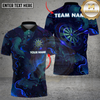 Maxcorners Darts Abstract Galaxy Dartboard Neon Space Art Futuristic Style Multi Options Personalized Name Team Name Unisex 3D Shirt (4 Colors)
