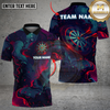 Maxcorners Darts Abstract Galaxy Dartboard Neon Space Art Futuristic Style Multi Options Personalized Name Team Name Unisex 3D Shirt (4 Colors)
