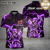 Maxcorners Bowling Neon Green Lightning Skeleton Street Art Multi Options Personalized Name, Team Name Unisex 3D Shirt (4 Colors)