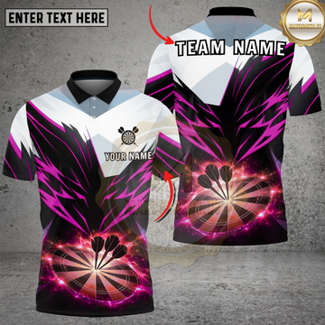 Maxcorners Darts Electric Strike Multi Options Personalized Name, Team Name Unisex 3D Shirt (4 Colors)