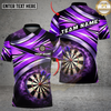 Maxcorners Darts Purple Smoke Energy Multi Options Personalized Name, Team Name Unisex 3D Shirt (4 Colors)