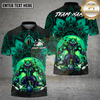Maxcorners Bowling Blue Mandala Werewolf Power Multi Options Personalized Name, Team Name Unisex 3D Shirt (4 Colors)