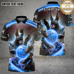 Maxcorners Bowling Anubis Cosmic Energy Multi Options Personalized Name, Team Name Unisex 3D Shirt (4 Colors)