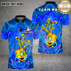 Maxcorners Bowling Neon Angry Bee Psychedelic Art Multi Options Personalized Name, Team Name Unisex 3D Shirt (4 Colors)