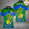 Maxcorners Bowling Neon Angry Bee Psychedelic Art Multi Options Personalized Name, Team Name Unisex 3D Shirt (4 Colors)