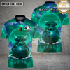 Maxcorners Bowling Neon Cool Bull Retro Wave Multi Options Personalized Name, Team Name Unisex 3D Shirt (4 Colors)