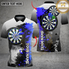 Maxcorners Darts Black White Red Abstract Splash Target Multi Options Personalized Name, Team Name Unisex 3D Shirt (4 Colors)