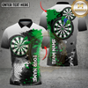 Maxcorners Darts Black White Red Abstract Splash Target Multi Options Personalized Name, Team Name Unisex 3D Shirt (4 Colors)