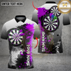 Maxcorners Darts Black White Red Abstract Splash Target Multi Options Personalized Name, Team Name Unisex 3D Shirt (4 Colors)