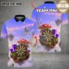 Maxcorners Darts Fantasy Floating Island Minecraft Style Multi Options Personalized Name, Team Name Unisex 3D Shirt (4 Colors)
