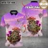 Maxcorners Darts Fantasy Floating Island Minecraft Style Multi Options Personalized Name, Team Name Unisex 3D Shirt (4 Colors)