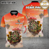 Maxcorners Darts Fantasy Floating Island Minecraft Style Multi Options Personalized Name, Team Name Unisex 3D Shirt (4 Colors)