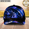 Maxcorners Darts Dark Purple Lightning Power Dartboard Multicolor Option Personalized Name 3D Cap