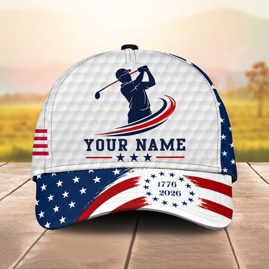 Maxcorners Cool Swing 3D Golf Personalized Name Cap