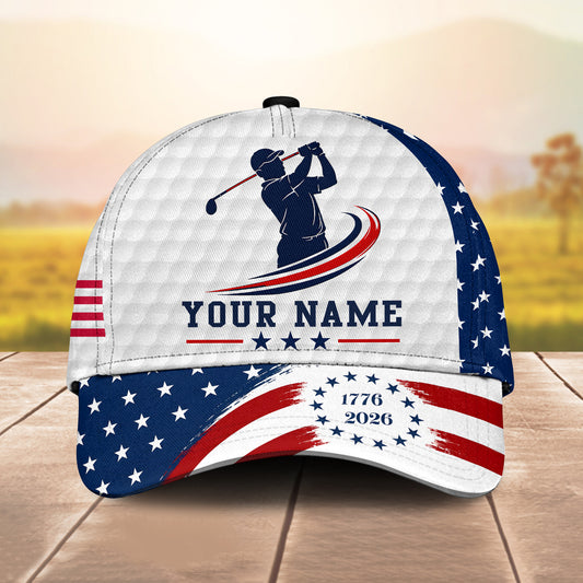 Maxcorners Cool Swing 3D Golf Personalized Name Cap