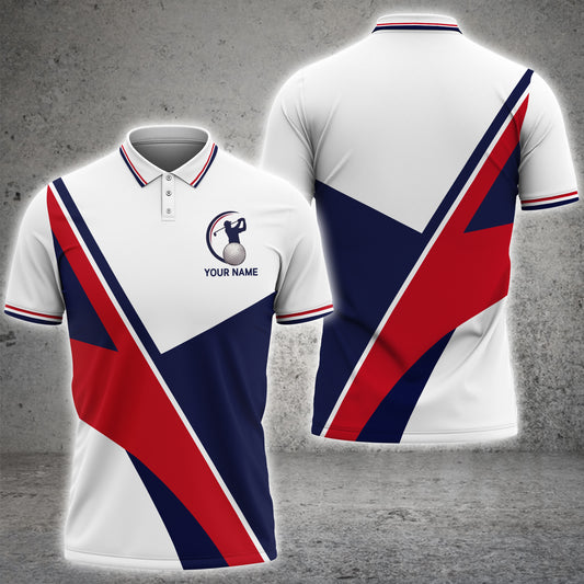 Maxcorners Elite Horizon 3D Golf Personalized Name Polo