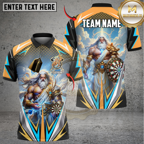Maxcorners Zeus Dartboard Personalized Name, Team Name 3D Shirt