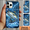 Maxcorners Electric Lightning Angler Art Custom Name Fishing Phone Case
