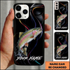 Maxcorners Neon Abstract Ribbon Custom Name Fishing Phone Case