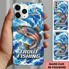 Maxcorners Fishing Phone Case Patriotic Flag Artwork Custom Name Phone Case
