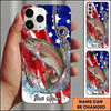 Maxcorners Fishing Phone Case American Flag Angler Design Custom Name Phone Case