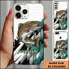 Maxcorners Fishing Phone Case Hexagon Honeycomb Pattern Custom Name Phone Case