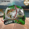 Maxcorners Emerald Scale Hook Design Custom Name Fishing Cap