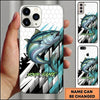 Maxcorners Fishing Phone Case Hexagon Honeycomb Pattern Custom Name Phone Case