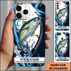 Maxcorners Fishing Phone Case Dynamic Wave Artwork Custom Name Phone Case