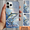 Maxcorners Fishing Phone Case Coastal Angler Artwork Custom Name Phone Case